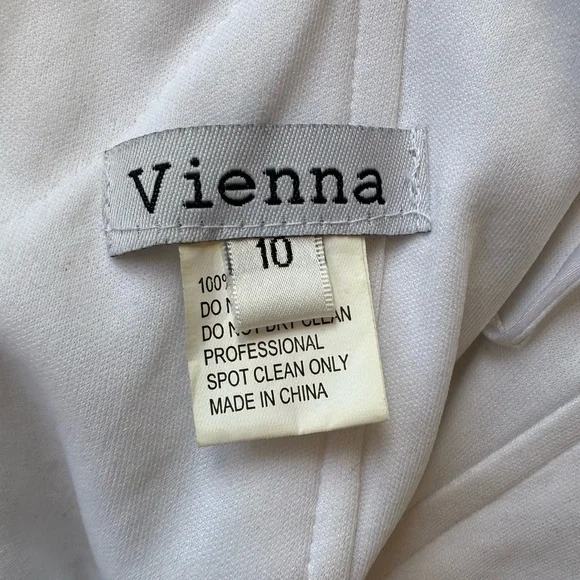 VIENNA Embellished Rhinestone Bodycon Cocktail Dress Iridescent Size 10 - Picture 10 of 12